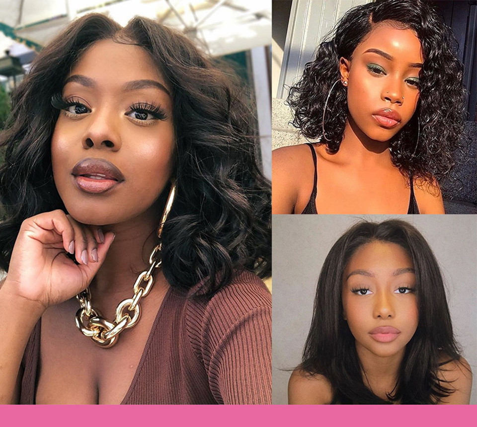 Uglam Clearance 360 Lace Frontal Wigs Body Wave/Deep Wave 180% Density